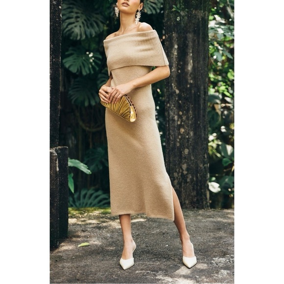 NWT Cult Gaia Maxi Knit Off-The-Shoulder Minda Sweater Dress - Picture 1 of 8